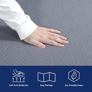 Futón de cama plegable de espuma cómoda, colchón plegable triple de espuma de memoria de Gel portátil para viajes y Camping con funda extraíble - Product Image 5