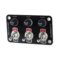 Interrupteur à bascule 3 en 1 DC 12V avec fusible 10A, marche/arrêt, SPST, multi-interrupteur, étanche, pour voiture, bateau, camion