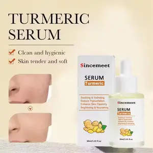 Fournisseur OEM Marque privée personnalisée Soins du visage naturels biologiques Sérum pour le visage à la vitamine C et au curcuma