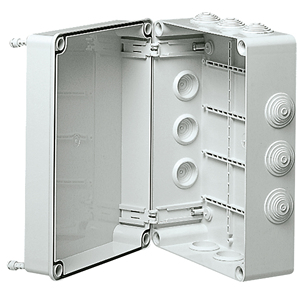 Junction Box 300x220x120mm IP55 <b>Outdoor</b> Electrical Enclosure With <b>Cable</b> Entries And Mounting Rails - Product Image 1