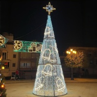 Décoration de centre commercial, éclairage LED géant personnalisé, arbre de Noël artificiel géant