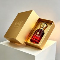 Vente en gros de flacons de parfum en verre de luxe vides avec vaporisateur 30ml 50ml 100ml, couleur personnalisée, bouchon couronne, logo personnalisé, boîte cadeau, parfum