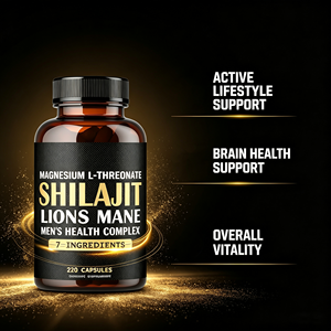 Capsule di Shilajit con Funghi 7 in 1 a Marchio Privato, Integratore per la <span class=keywords><strong>Salute</strong></span> Maschile, Polvere di Criniera di Leone e Maca, Miglior Stimolante Maschile - Product Image 3
