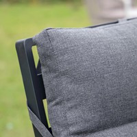 Fauteuil de jardin moderne à vérin à gaz avec coussins, chaise de patio réglable avec structure en aluminium
