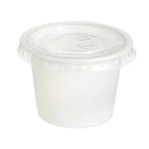 Мини контейнер для соевого соуса 1 унция PS, белая чашка, одноразовая пластиковая чашка ps для йогурта