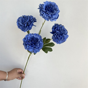 Nouvelles Pivoines Décoratives Artisanales à 4 Têtes, Longues Branches, Fleurs Artificielles pour Mariages, Fêtes et Événements Thématiques - Product Image 5