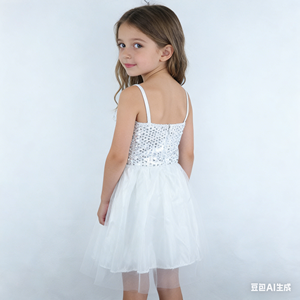 Set da Festa per Ragazze 2026: Tutù Bianco e Tacchi - Costume da Principessa per Spettacoli - Product Image 2