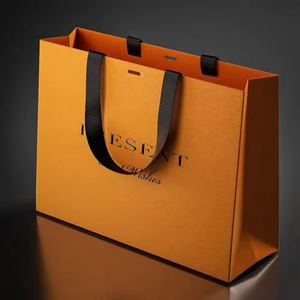 Wholesale Luxury Recyclable Art Paper Gift Packaging Customized Ribbon Handles for Clothing Underwear <b>Socks</b> Brands Crafts Shoes - Product Image 4