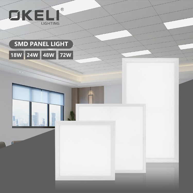 OKELI 30x30 60x60 60x30 120x30 120x60 18W 24W 48W 72W Slim Recessed Smd Square LED Panel Light