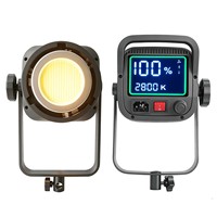 Lumière LED professionnelle pour vidéo 500W, température de couleur réglable (2800-6800K), grand écran LCD, construction métallique, AC 220V, pour le maquillage