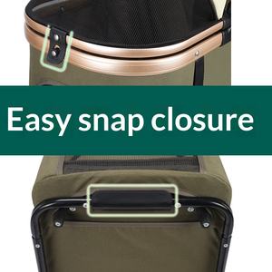 <span class=keywords><strong>Poussette</strong></span> pour animaux de compagnie de luxe pliable à conception séparable, grand espace, détachable, multi-niveaux, 8 roues, <span class=keywords><strong>poussette</strong></span> <span class=keywords><strong>double</strong></span> en métal pour chats et chiens - Product Image 3