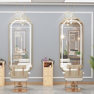 Espejo LED Inteligente de Pared con Diseños Personalizados para Muebles de Barbería, Estación de Belleza, Espejos de Salón de Peluquería - Product Image 3