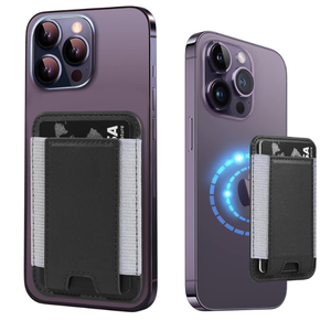 Portefeuille de téléphone en cuir PU fin avec logo OEM personnalisé, aimant puissant, ceinture élastique, porte-cartes de crédit, étui pour <span class=keywords><strong>iPhone</strong></span> - Product Image 1