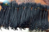 100% capelli umani crochet natural loc fornitori estensioni dreadlock per capelli umani indiani con estremità ricci