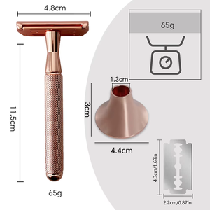 Factory Supply Custom Logo Barber Hair Double Edge Safety <strong>Razor</strong> for Women Man - Product Image 4