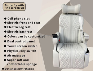 Asiento de Capitán Personalizado Estilo Avión para Van, Camioneta, Autobús, RV, Remodelación Interior de Autocaravanas, Silla Giratoria Reclinable de Lujo - Product Image 4