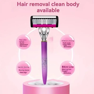Manual <b>Razor</b> 6 Layer Stainless Steel <b>Blades</b> For Men Face Shaving - Product Image 4