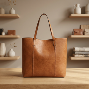 Bolsos de Mano Casuales Plegables Impermeables con Cierre de Cremallera de Cuero Genuino para Mujer, Correa de Hombro Cruzada, Diseños Personalizables - Product Image 3