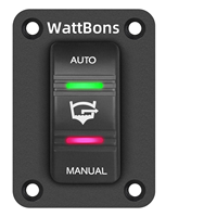 Pompe de cale automobile 12V 24V avec lumière LED interrupteur à bascule étanche montage automatique/arrêt/manuel sur panneau pour voiture et marine