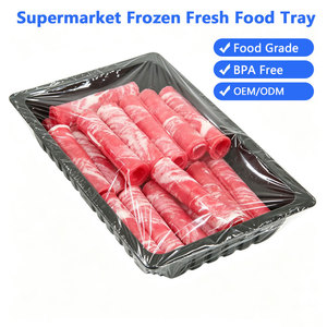 Offre Spéciale intérieur antidérapant et étanche 1000Ml PP plateau noir conteneur alimentaire supermarché PP plateau à viande - Product Image 1