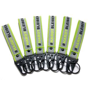 Wholesale Custom Wrist Strap Short Lanyard Outdoor Climbing Buckle Safe Keychain Lanyards Clip Jacquard Woven Keychains - Product Image 4