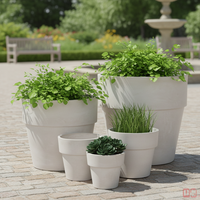 Support de plante artificielle grand format pour intérieur/extérieur, forme conique créative en fibre de verre, écologique, drainage vintage, pour sol – Vente chaude