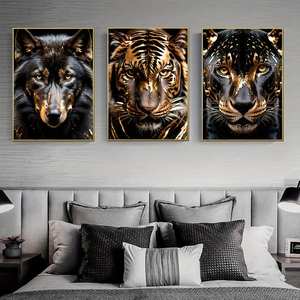 Nuevos diseños moda estética Animal arte impresión imágenes creativas póster pared arte cristal porcelana decoración pintura - Product Image 2