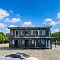 Maison conteneur contemporaine personnalisable à deux étages, durable et facile à installer pour appartements, hôtels, villas, bureaux, garantie 1 an
