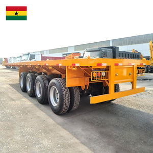 <span class=keywords><strong>Remorque</strong></span> à plateau plat de 80 tonnes à 4 essieux pour expédition en vrac vers <span class=keywords><strong>Tema</strong></span>, Ghana - Product Image 3