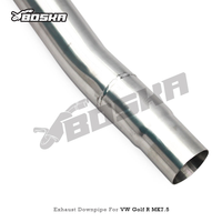 Tuyaux d'échappement à haut débit en acier inoxydable Boska avec catalyseurs pour VW GOLF R 7/7.5 MK7/MK7.5 2.0T 2014-2020, bouclier thermique