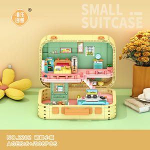 Bloques de Construcción Creativos Weile, Mini Casa de Niñas, Juguete Educativo de Ensamblaje para Niños de 3 a 8 Años, Techo Blanco y Azul con Balcón - Product Image 3