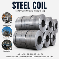 Koil Baja Lunak Annealed MOQ Rendah, Coil Strip Karbon Tanpa Sisa Skala, Coil HRC Prime Mill, Coil SPHC Ukuran 0.3mm-3.0mm Lebar 914mm 1219mm 1300mm