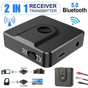 2 in 1 <strong>Bluetooth</strong> 5.0 Audio Transmitter Receiver TV <strong>Computer</strong> Speaker Car Adapter Stereo Wireless Audio 3.5mm <strong>to</strong> 2RCA AUX BT-10 - Product Image 2
