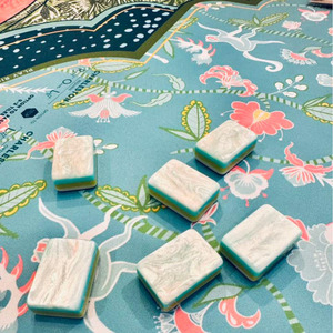 In Stock Blue Coral Coast Design American-Style Acrylic Mahjong Tiles Gift Set for Home Leisure <b>Entertainment</b> - Product Image 3