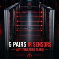Barrière de sécurité piétonne mince 110 mm, portillon de contrôle d'accès bidirectionnel pour salle de sport et centre de fitness, système de gestion de sécurité
