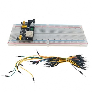 MB102 Breadboard Power MB102 <b>Black</b> 830 Points Solderless Prototype Bread <b>Board</b> for arduino Kit + 65pcs Jumper Wires Cable - Product Image 1