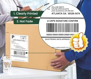 Customized 4x6 <b>Waterproof</b> Oil Resistant Scratch Resistant Logistics E-commerce Packaging Transportation Adhesive <b>Sticker</b> - Product Image 4