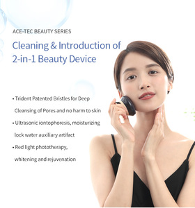 2 trong 1 công cụ làm đẹp mỹ phẩm trang điểm mềm cầm tay tẩy tế bào chết máy làm sạch chà mềm lông Silicone bàn chải trên khuôn mặt - Product Image 4