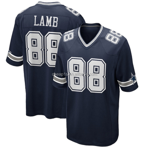 Jersey de Fútbol Americano Cosido al por Mayor de <span class=keywords><strong>los</strong></span> Dallas <span class=keywords><strong>Cowboys</strong></span>, Color Azul Marino # 88 CeeDee Lamb # 4 Dak Prescott # Camiseta de fútbol 3 George Pickens - Product Image 2