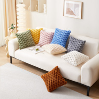 Housse de coussin la plus vendue, motif flocon de neige, en peluche, pour canapé de salon, coussin carré, coussin lombaire, vente en gros