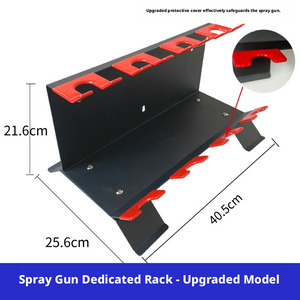 Soporte de pared metálico para 4 pistolas pulverizadoras, diseño resistente a la oxidación para almacenamiento de pistolas de pintura HVLP de alimentación por gravedad, para carrocería automotriz - Product Image 1