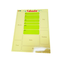 Calendrier magnétique hebdomadaire effaçable à sec personnalisé directement de l'usine, Noël, papier d'art moyen, autocollants magnétiques amovibles, éducatif