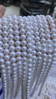 Perles d'eau douce Keshi rondes parfaites de haute qualité AAAA 10-11 mm blanches, brin de 37 cm, fabrication de bijoux, perles en vrac, prix de gros