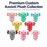 Peluches personnalisées Axolotl ultra-douces, peluches kawaii salamandre, jouets en peluche doux pour la promotion de la marque