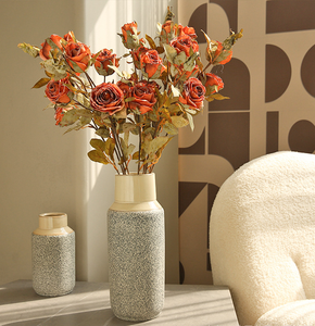 Rosa Artificial Vintage Estilo Otoño, Rosa Diana, Decoración de Mesa de Salón de Estilo Europeo, Decoración Creativa para Casa de Huéspedes - Product Image 3