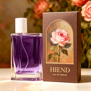Flacon de parfum en verre sculpté sur mesure, flacon pulvérisateur <span class=keywords><strong>carré</strong></span> <span class=keywords><strong>asymétrique</strong></span>, bouchon blanc, fournisseur d'emballages cosmétiques de luxe - Product Image 3