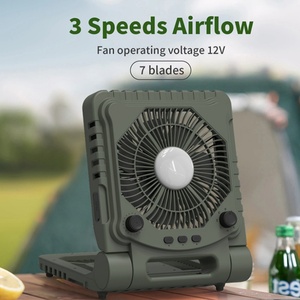 10000mAh Portable LED Lantern Fan Cordless <b>Battery</b> Operated 3 Speeds Powerbank App-Controlled Brushless Motor Outdoor Household - Product Image 3