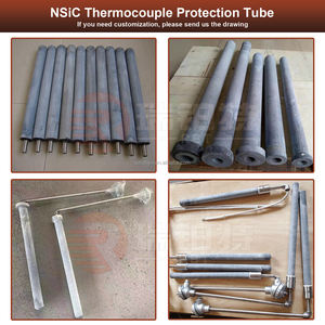 หลอดเซรามิกคาร์ไบด์ซิลิโคนปิดปลายด้านหนึ่ง Si3N4หลอดป้องกันอุณหภูมิ rsic - Product Image 4