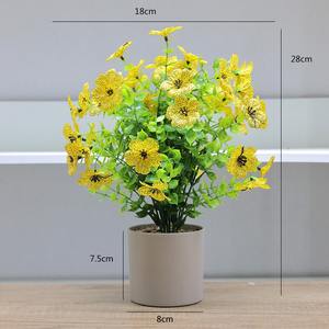 Fleur artificielle d'eucalyptus violette 7 fourchettes fleur d'eucalyptus feuilles d'eucalyptus artificielles petite orchidée décoration en plastique - Product Image 6