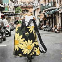 Sac à dos et sac à bandoulière convertible en nylon léger antivol pour femme Fmeida avec fermeture à glissière, sac de voyage et de travail décontracté